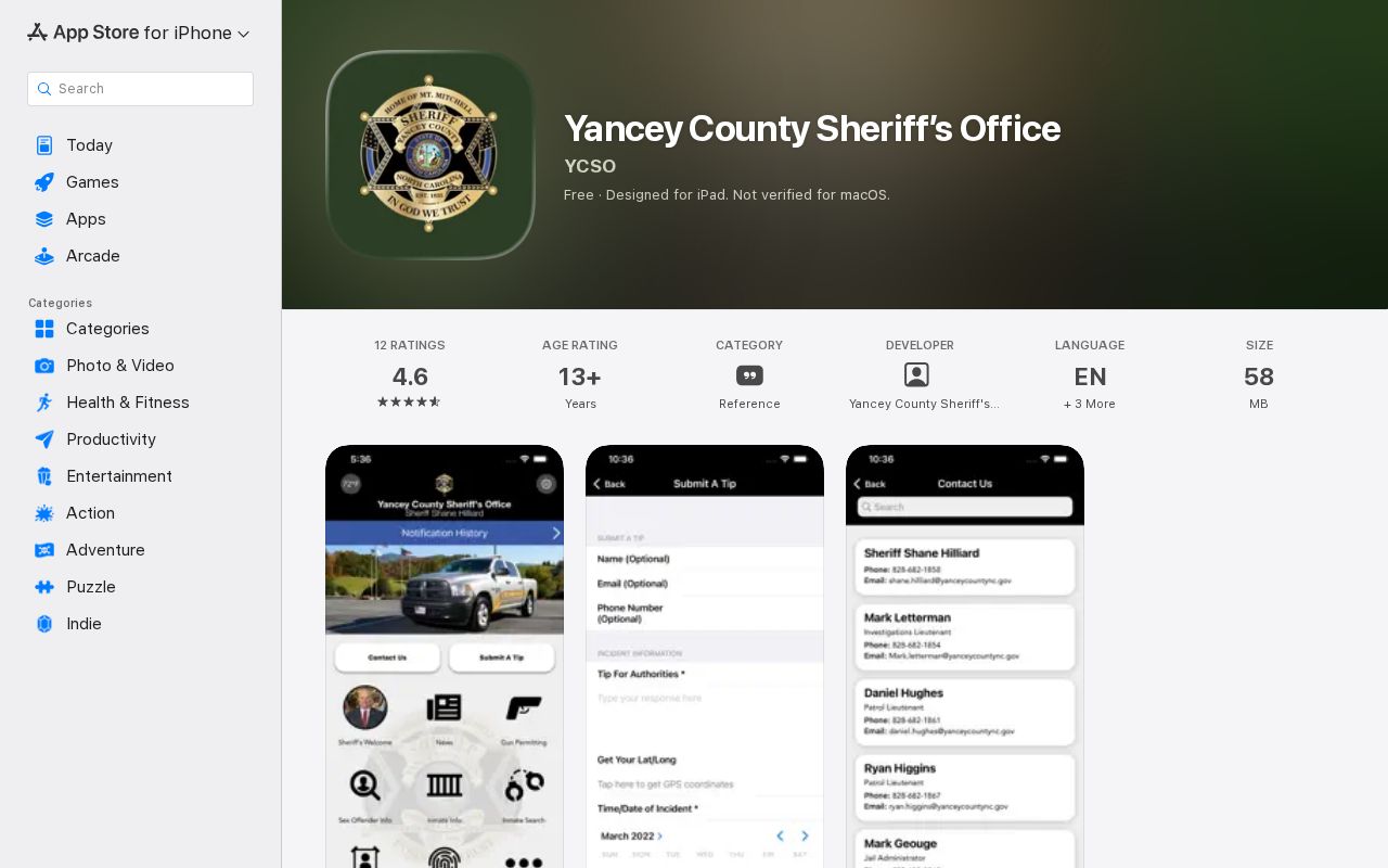 Yancey County arrest history official Sheriff mobile app