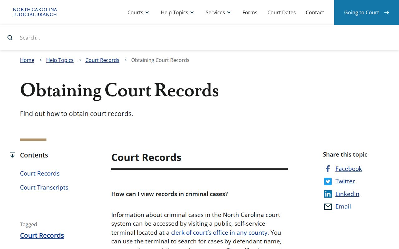 Yancey County criminal court case access channels