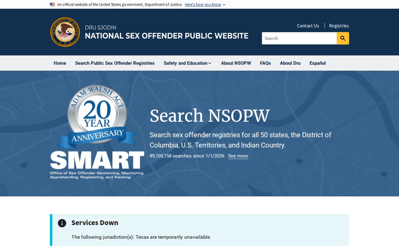 Yancey County sex offender check national NSOPW search