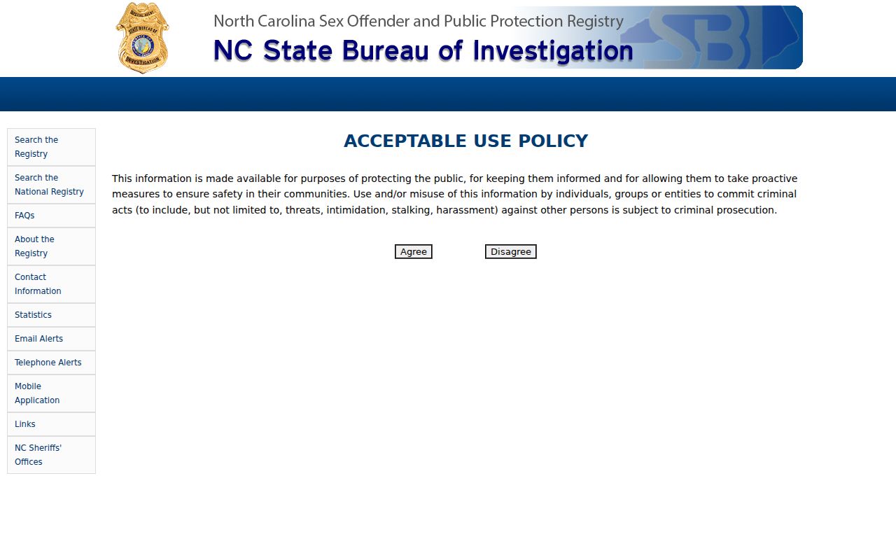 Yancey County sex offender check search choices